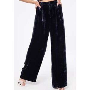 CAMI NYC Velvet Wide Leg Pant Blue Size 4